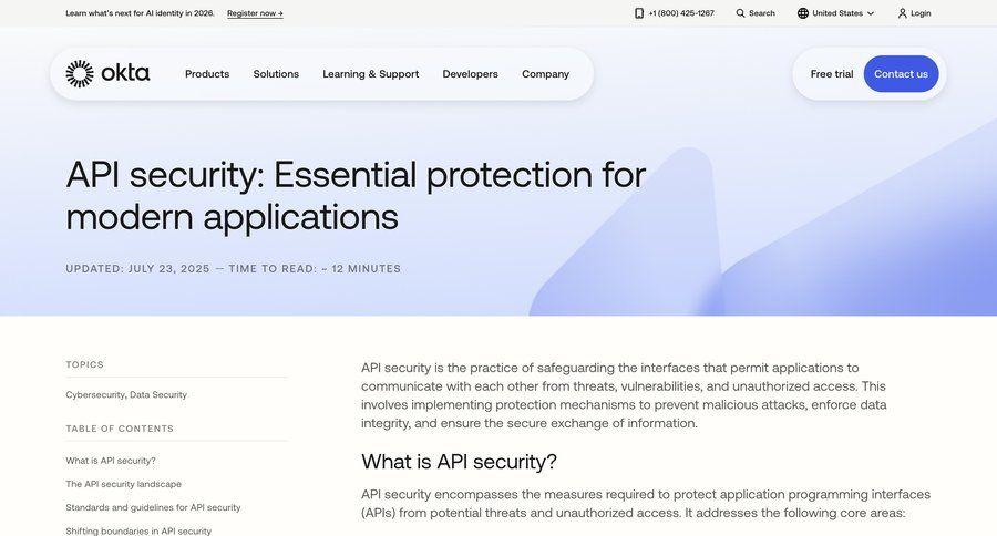 Okta
				security ui page example