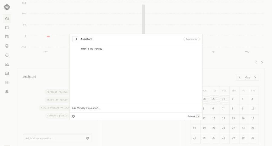 Midday
			 form calendar screen ui page example