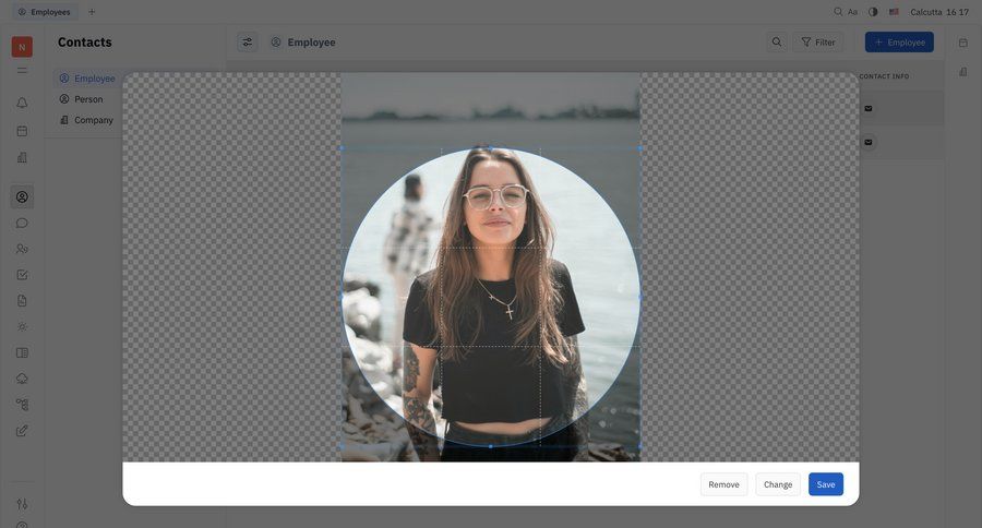 Huly
			 profile settings profile management profile creation ui page example