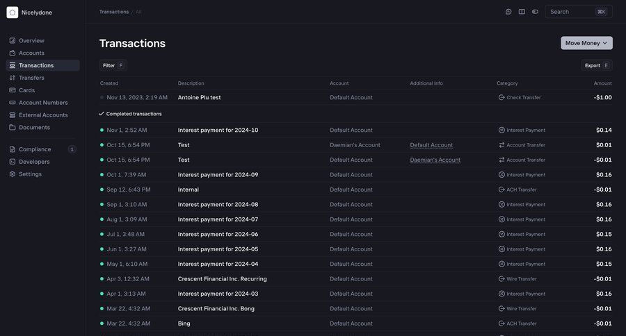 Increase
			 sidebar navigation finance export filter controls data display payment history sidebar cards ui table date filter transaction history version history version control controls ui page example