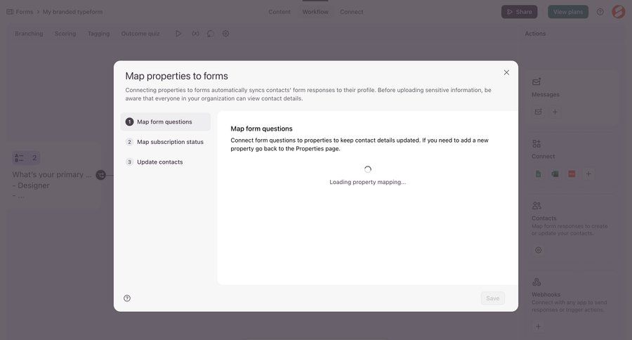 Typeform
				settings ui page example