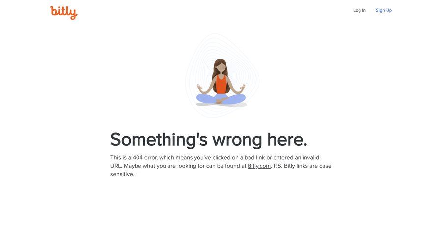 Bitly
			 page not found not found lost ui page example