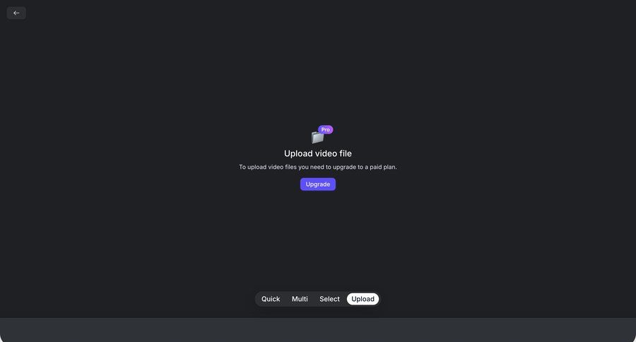 Tella
			 onboarding file upload file management call recording pay paywall ui page example
