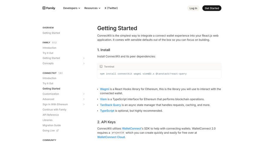 Family
				onboarding ui page example