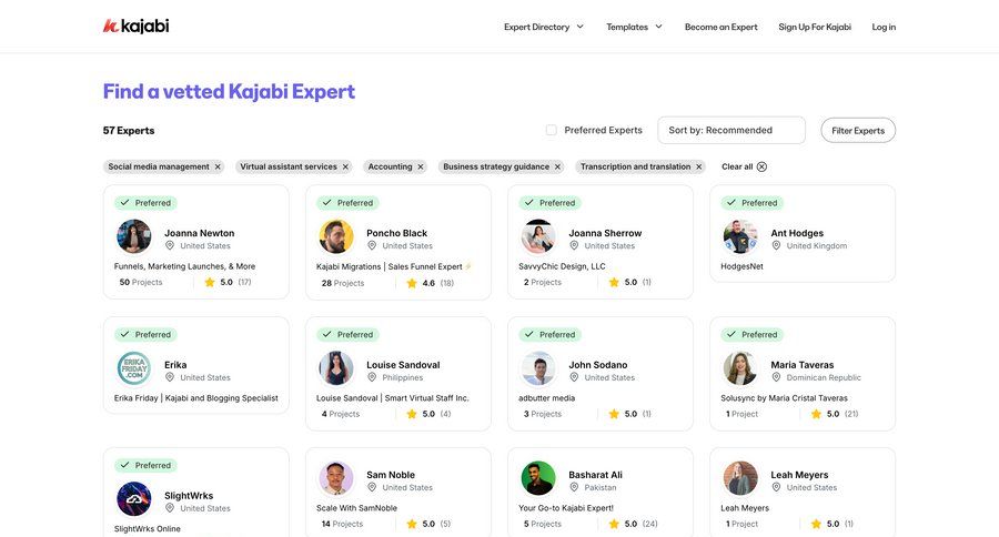 Kajabi
			 note creation virtual assistant call transcript marketing website design controls transcript ui page example