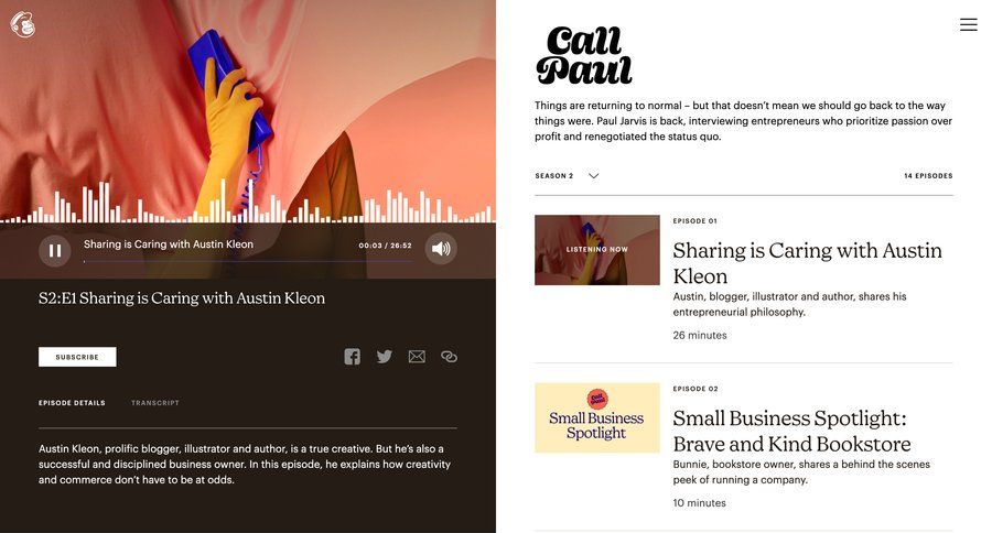 Mailchimp
			 call intelligence call transcript progress bar media player ui page example