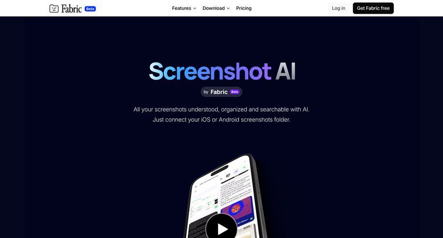 Fabric
				artificial intelligence ui page example