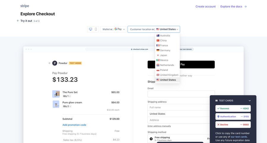 Stripe
			checkout form shopping cart pay checkout screen ui page example