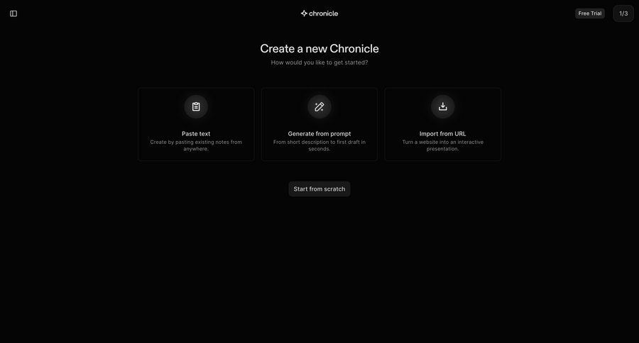 Chronicle
			workspace settings grid onboarding create ui page example
