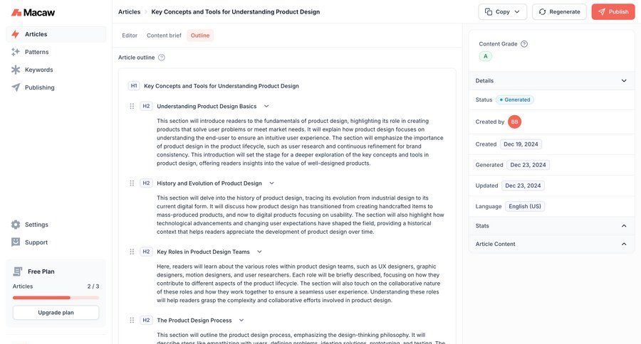 Macaw
			 content management sidebar navigation editor save changes content hierarchy wysiwyg sidebar editorial blog post news article article feature article world map progress bar accordion news feed cancel changes ui page example