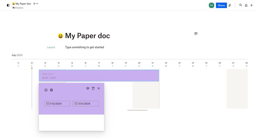 Dropbox
			 modal screen collaboration document management timeline view content scheduling item details date picker datepicker chonology time picker time selector file picker time management ui page example
