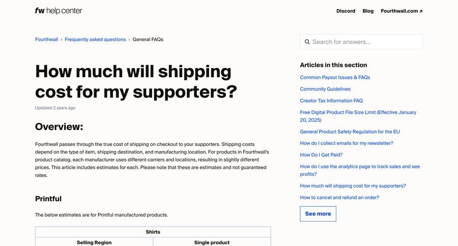 Fourthwall
				article ui page example