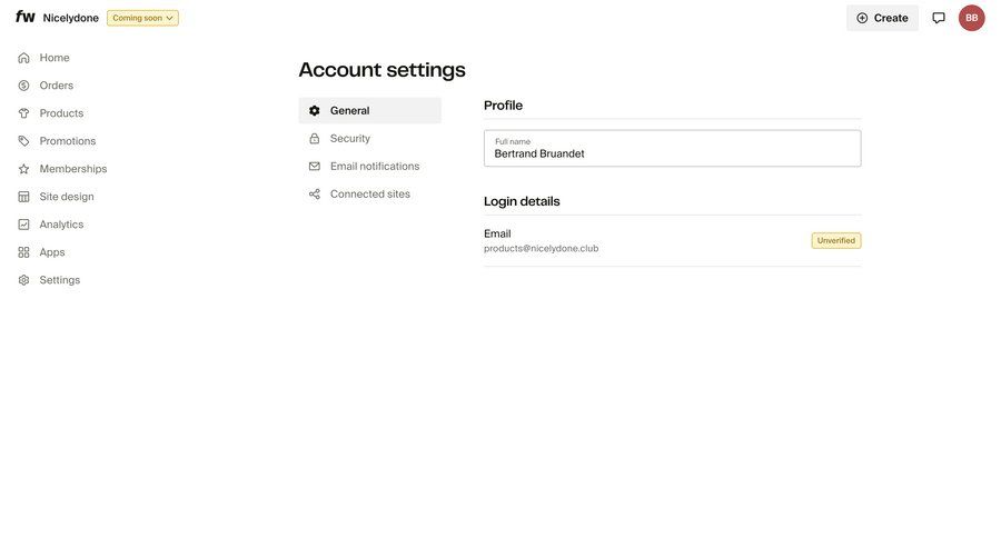 Fourthwall
			 settings e-commerce sidebar navigation account management grid onboarding form account setup account settings user account user profile ui page example