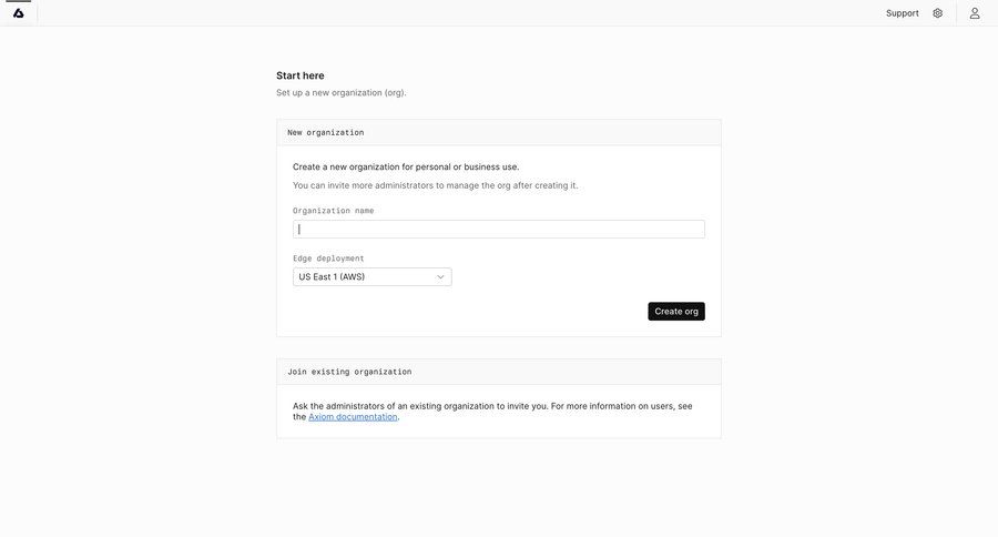 Axiom
			create home onboarding account setup workspace creation ui page example
