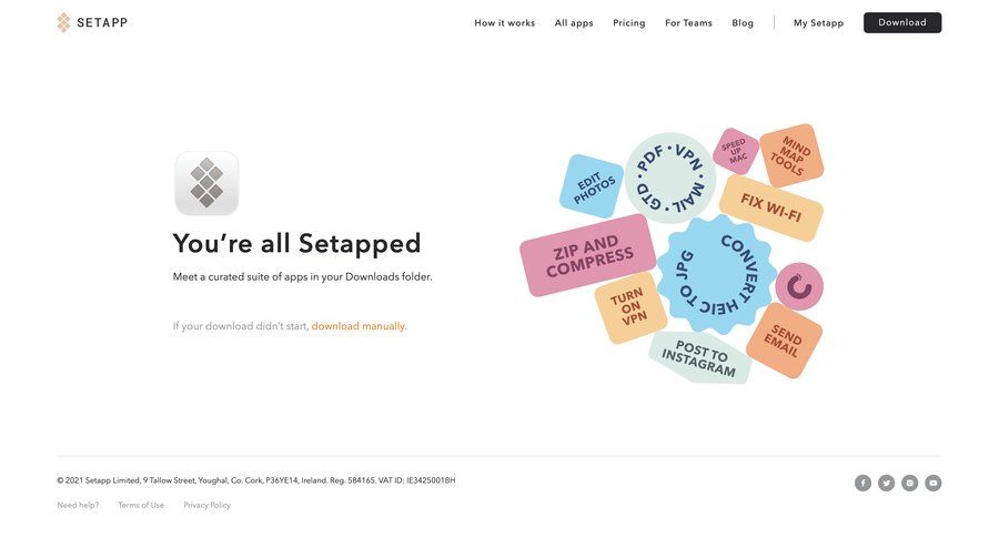 Setapp
				success state page example