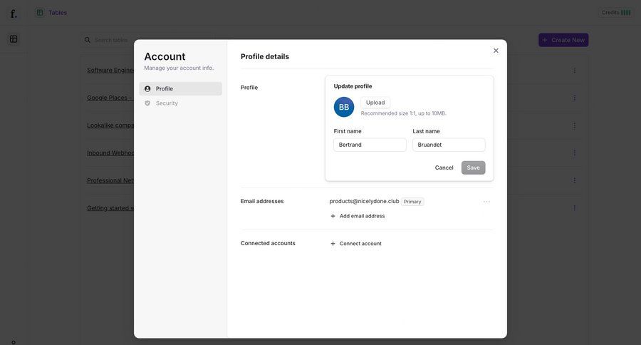 Freckle
			 settings form account setup profile settings account settings profile management save changes user profile ui page example