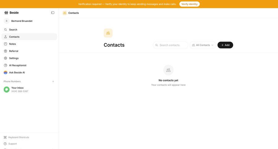 Beside
			empty state list contact warning state sidebar navigation ui page example