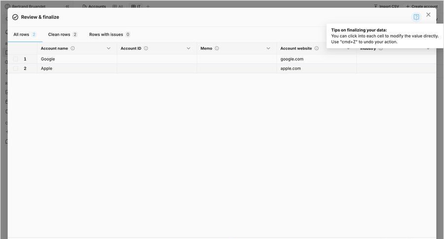 Lightfield
			 data mapping bulk import import wizard ui page example