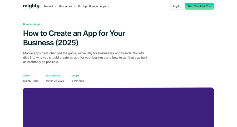 Mighty
				article ui page example