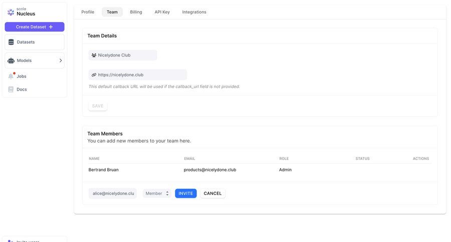 Scale
			 collaboration configuration settings sidebar navigation user management onboarding form account setup user invitation user card layout ui page example