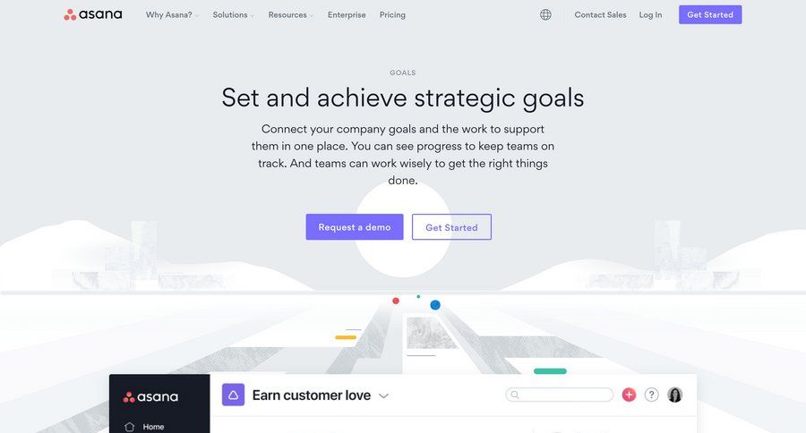 Asana
			 progress circle media assets ui page example
