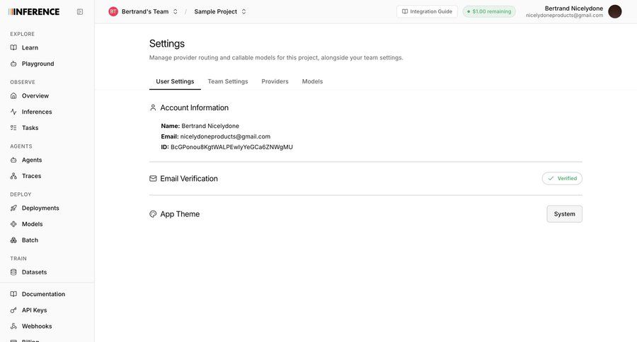 Inference
			 user settings sidebar navigation email verification ui page example