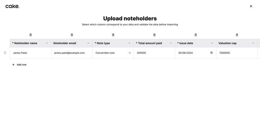 Cake
			 bulk upload data import ui page example