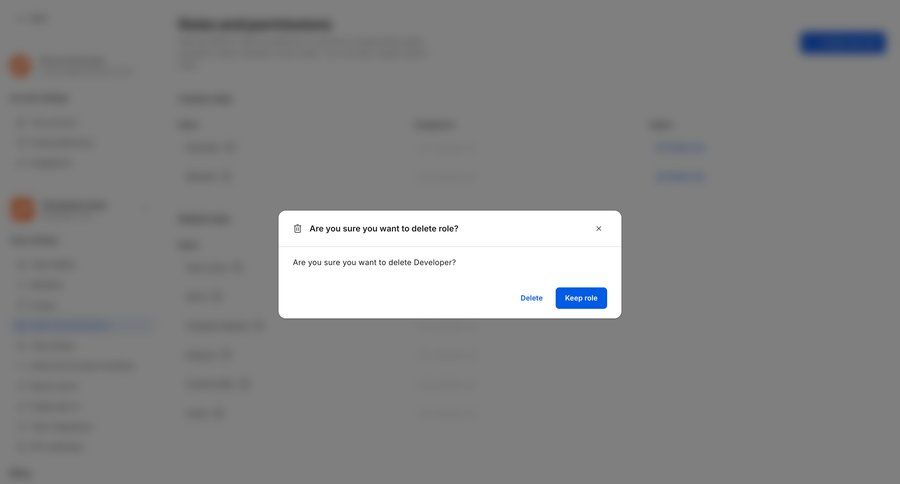 Creatopy
			 modal screen user management account management delete confirmation confirmation screen user role confirmation message ui page example