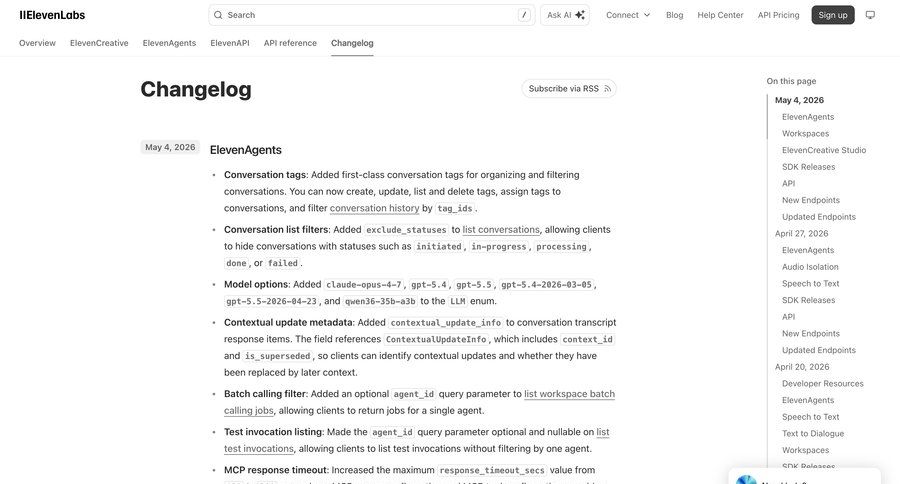 Changelog Page Design Examples — 204+ SaaS UI Inspiration | Nicelydone