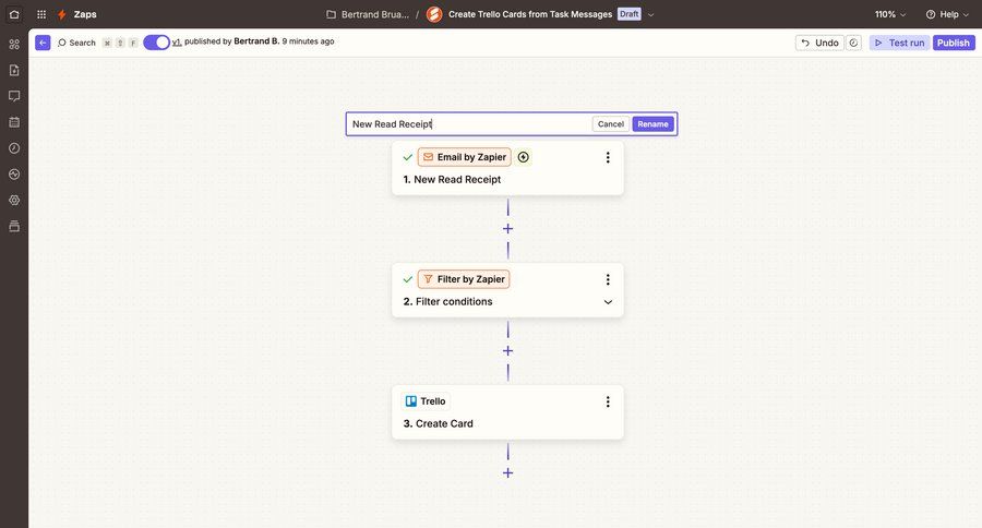 Zapier
			 configuration workflow automation editor workflow management workflow builder workflow creation workflow configuration workflow steps workflow editor create menu integration node based editor ui page example