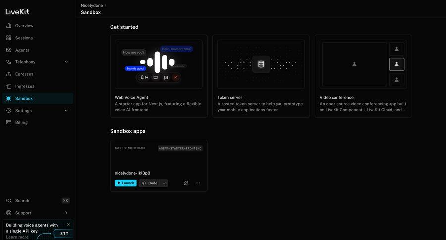 Livekit
				list ui page example