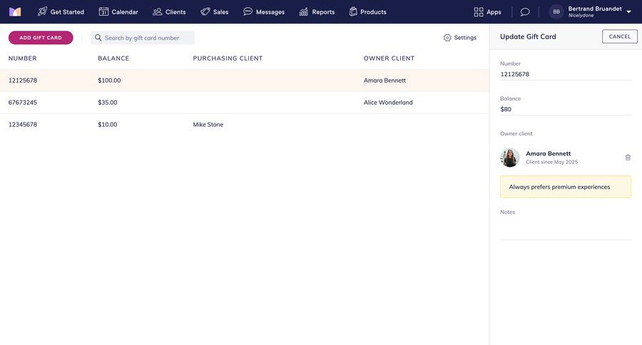 Mangomint
			 settings e-commerce form data display update table ui page example