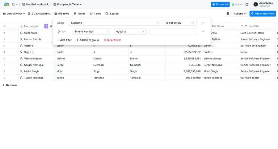 Clay
			 data management grid full-screen layout data entry dropdown filters data visualization table ui page example