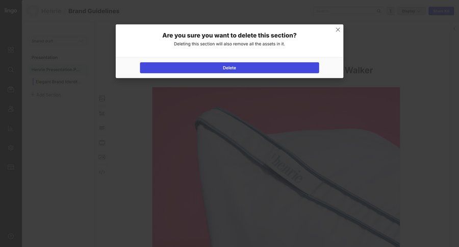 Lingo
			detail page modal & popover delete modal screen confirmation modal dialog confirmation screen confirmation message ui page example