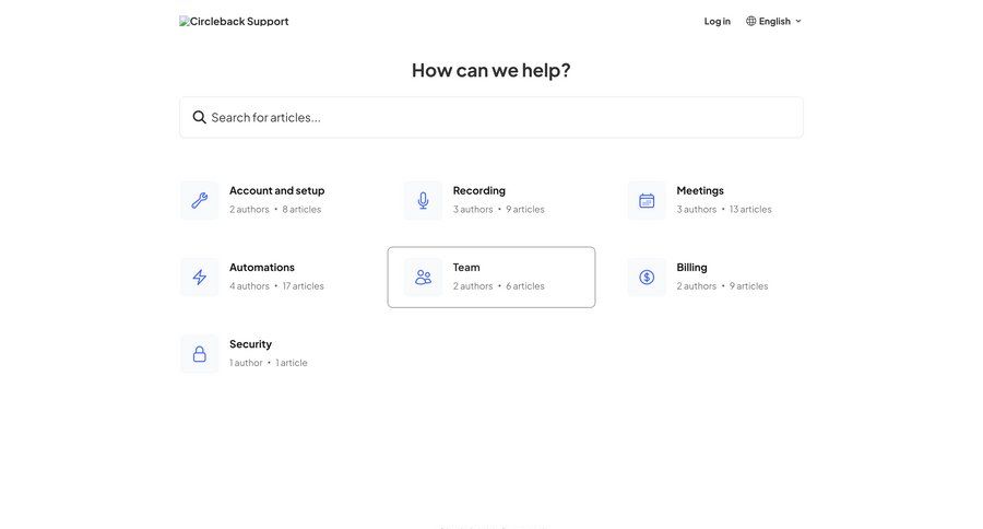 Circleback
				home ui page example