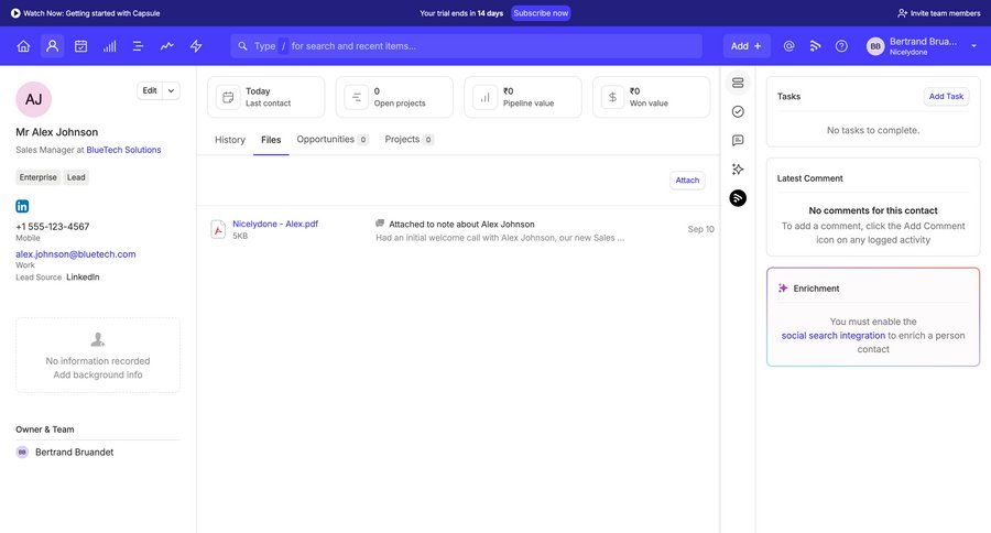 Capsule
			 task management file upload file management ui page example
