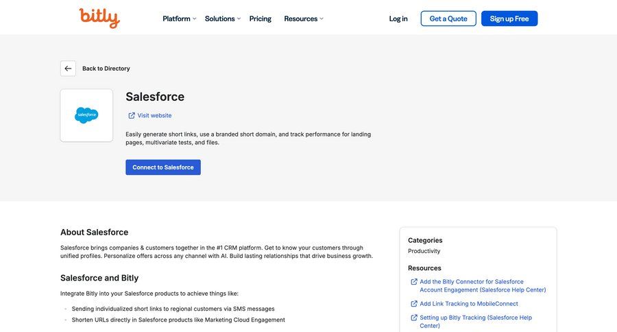 Bitly
			 manage links information page detail view item details info view media gallery integration ui page example