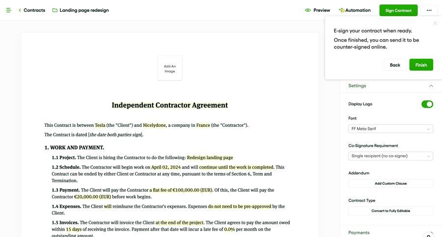 Bonsai
			 settings form split screen document editing audit log create ui page example