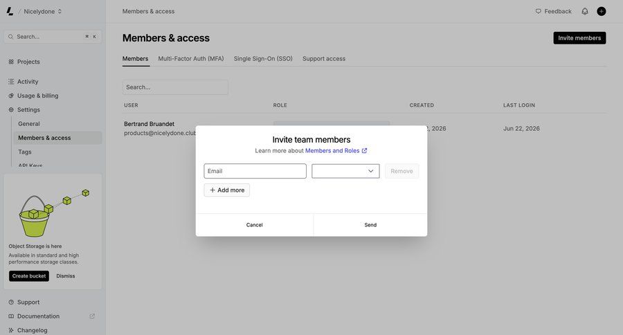 Latitude.sh
			team settings access control user management settings modal ui page example