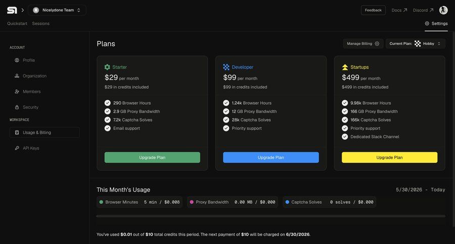 Steel
				settings ui page example