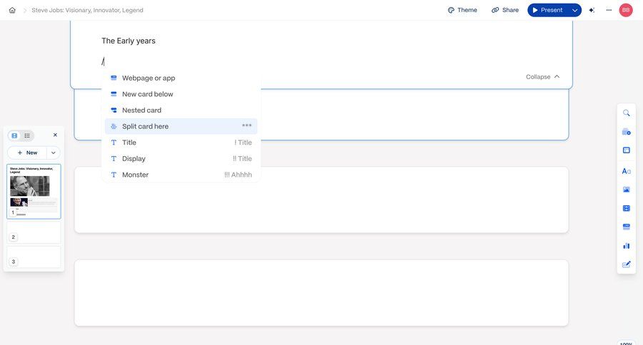 Gamma
			 content management sidebar navigation editor create menu ui page example