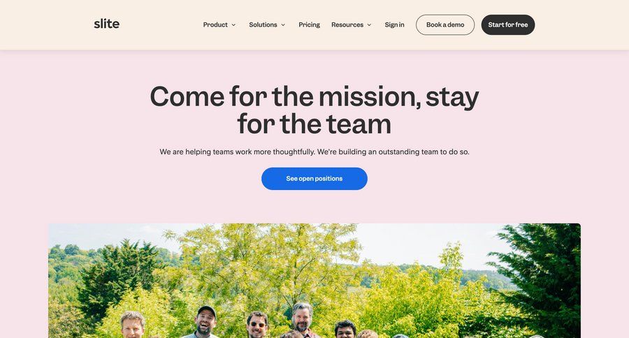Slite
				team ui page example