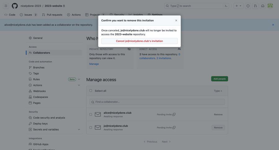 Github
			settings team management remove teammate sidebar settings access control user management account management collaborators ui page example