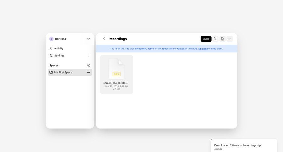 Shuttle
			 sidebar navigation account settings file management content sharing document list call recording sidebar lists toast notification ui page example