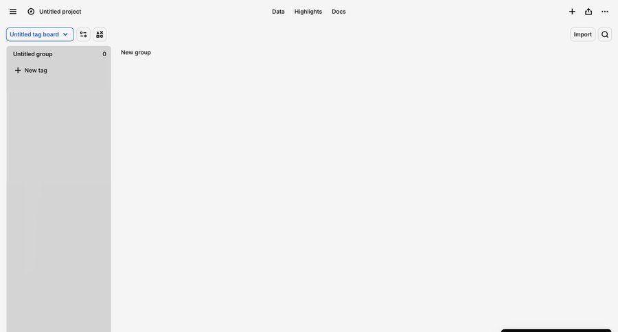 Dovetail
			 project setup kanban board tag management toast notification ui page example