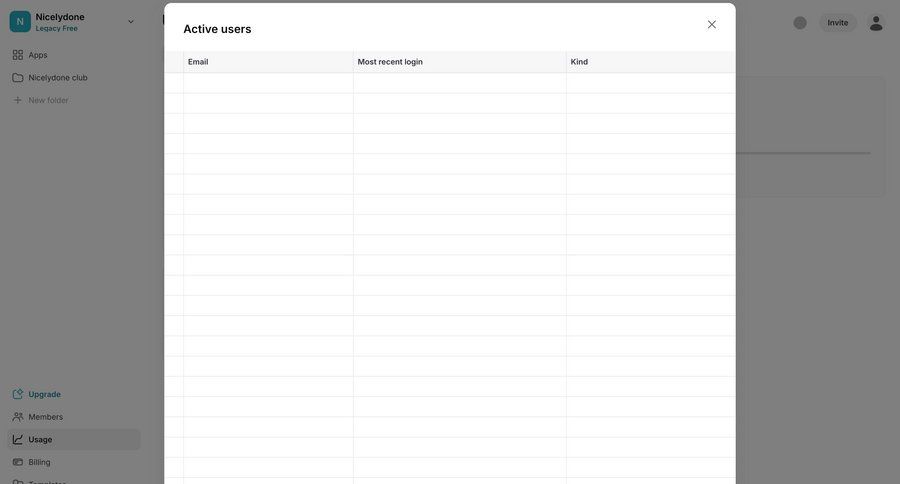 Glide
			 modal screen user management table ui page example