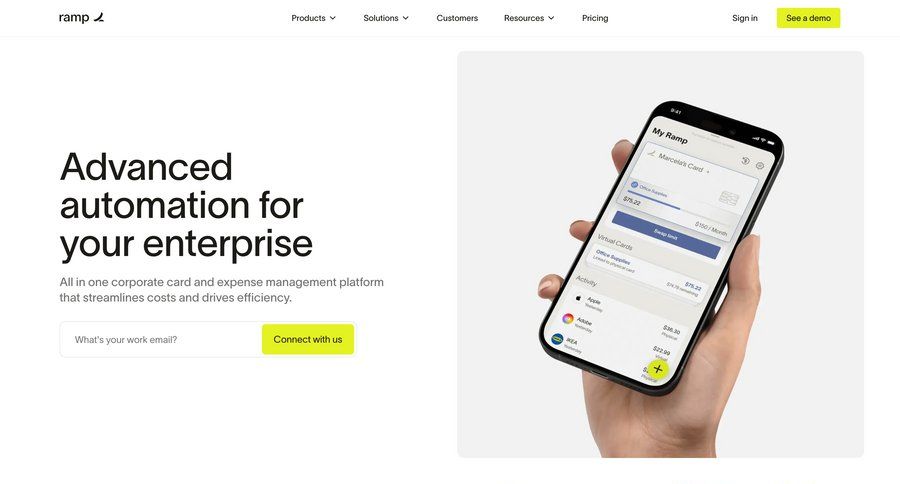Ramp
			 integration alternatives enterprise connect service pricing calculator ui page example