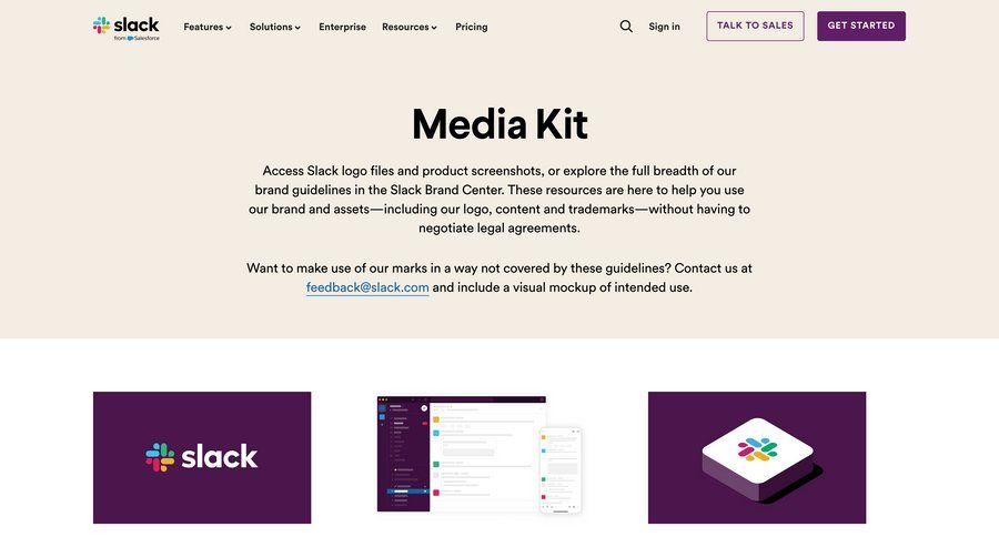 Slack
			about & company mission resources brand resources typography media gallery assets media assets enterprise news feed ui page example