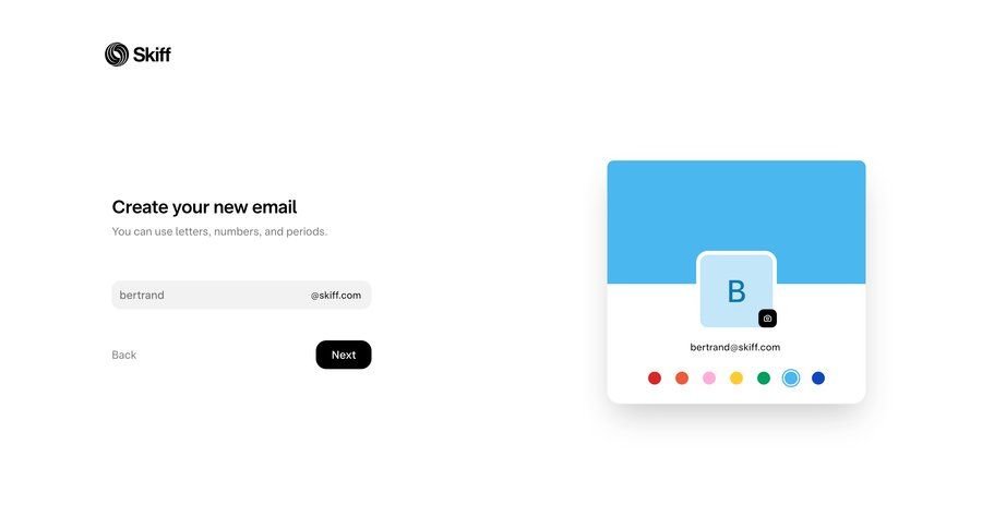Skiff
				onboarding page example