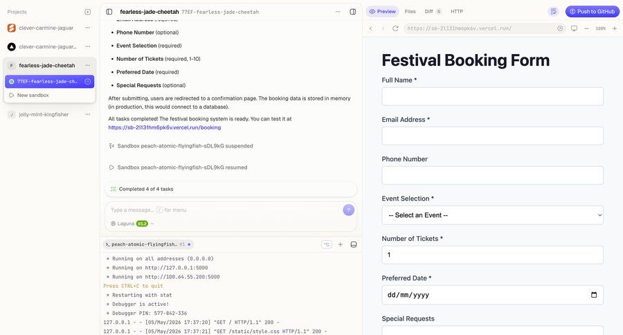 Poolside
			 chat interface ui page example